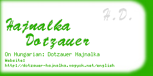 hajnalka dotzauer business card